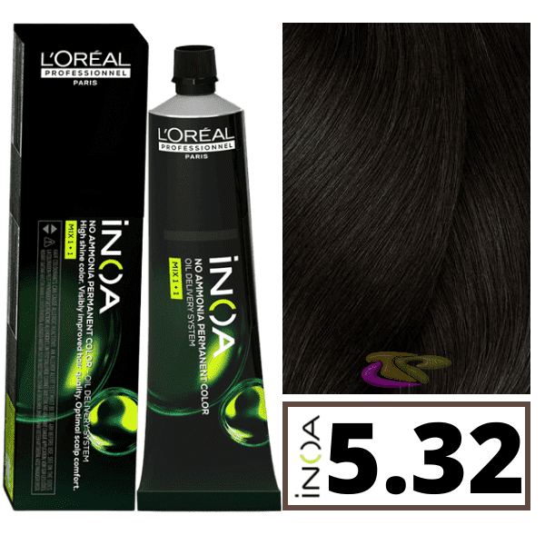 L'ORÉAL PROFESSIONNEL PARIS INOA no ammonia permanent color #5.32 60 gr