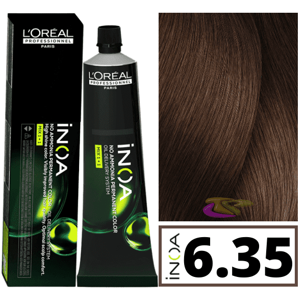 L'ORÉAL PROFESSIONNEL PARIS INOA colorazione permanente senza ammoniaca #6.35 60 gr