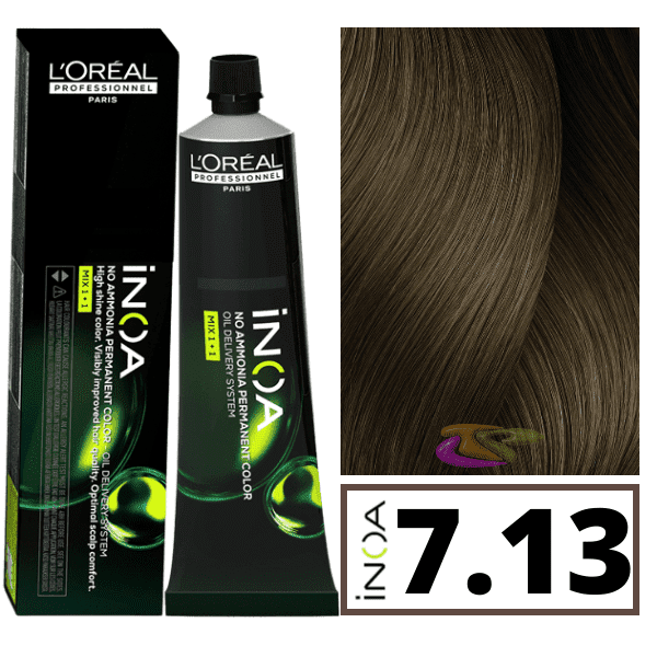 L'ORÉAL PROFESSIONNEL PARIS INOA colorazione permanente senza ammoniaca #7.13 60 gr