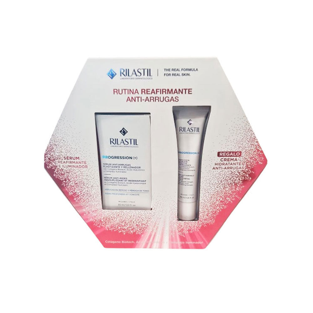 COFFRET 2 PIÈCES ROUTINE ANTI-RIDES ET ÉCLAIRCISSANTE RILASTIL PROGRESSION (+)