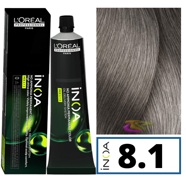 L'ORÉAL PROFESSIONNEL PARIS INOA colorazione permanente senza ammoniaca #8.1 60 gr