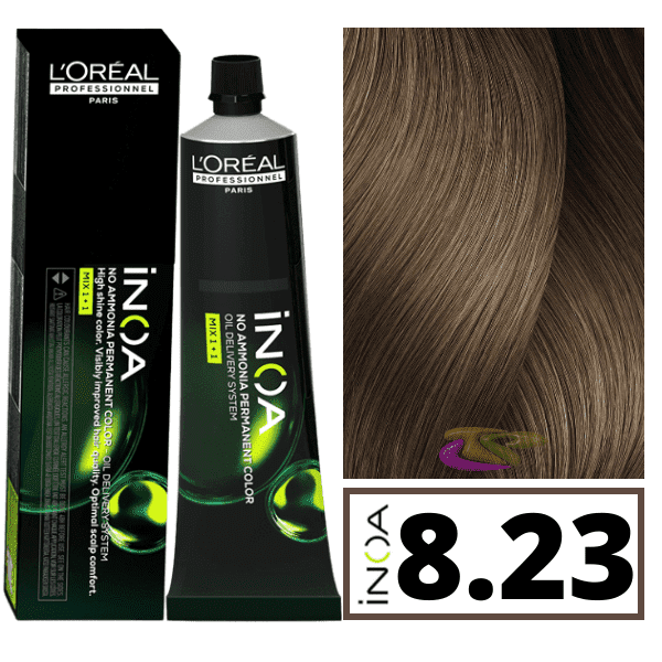 L'ORÉAL PROFESSIONNEL PARIS INOA coloration permanente sans ammoniaque #8.23 60 gr