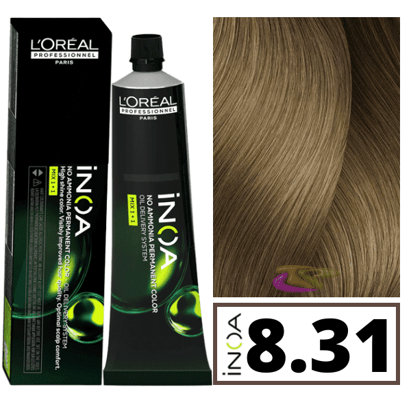L'ORÉAL PROFESSIONNEL PARIS INOA coloration permanente sans ammoniaque #8.31 60 gr