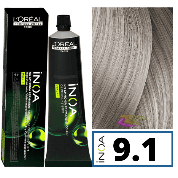 L'ORÉAL PROFESSIONNEL PARIS INOA colorazione permanente senza ammoniaca #9.1 60 gr