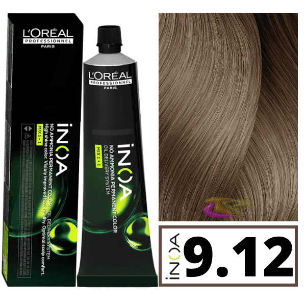 L'ORÉAL PROFESSIONNEL PARIS INOA no ammonia permanent color #9.12 60 gr