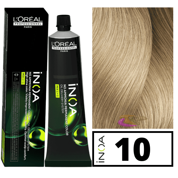 L'ORÉAL PROFESSIONNEL PARIS INOA coloration permanente sans ammoniaque #10 60 gr
