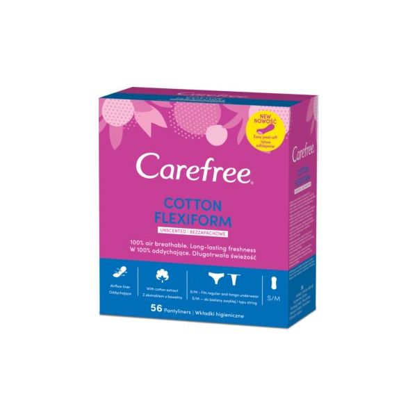 CAREFREE FLEXIFORM protective cotton unscented 56 u