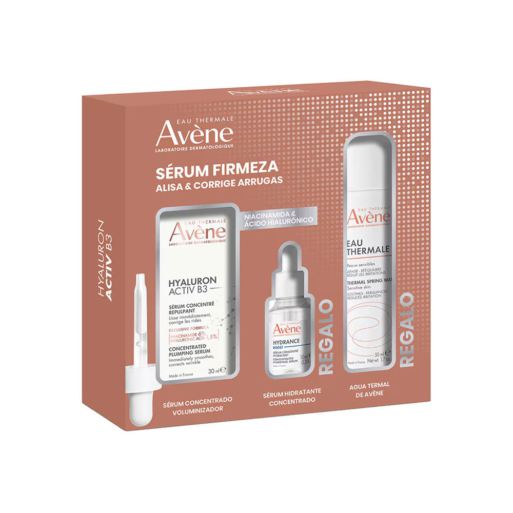 AVÈNE HYALURON ACTIV B3 SERUM + HYDRANCE SERUM + THERMAL WATER CASE 3 pcs