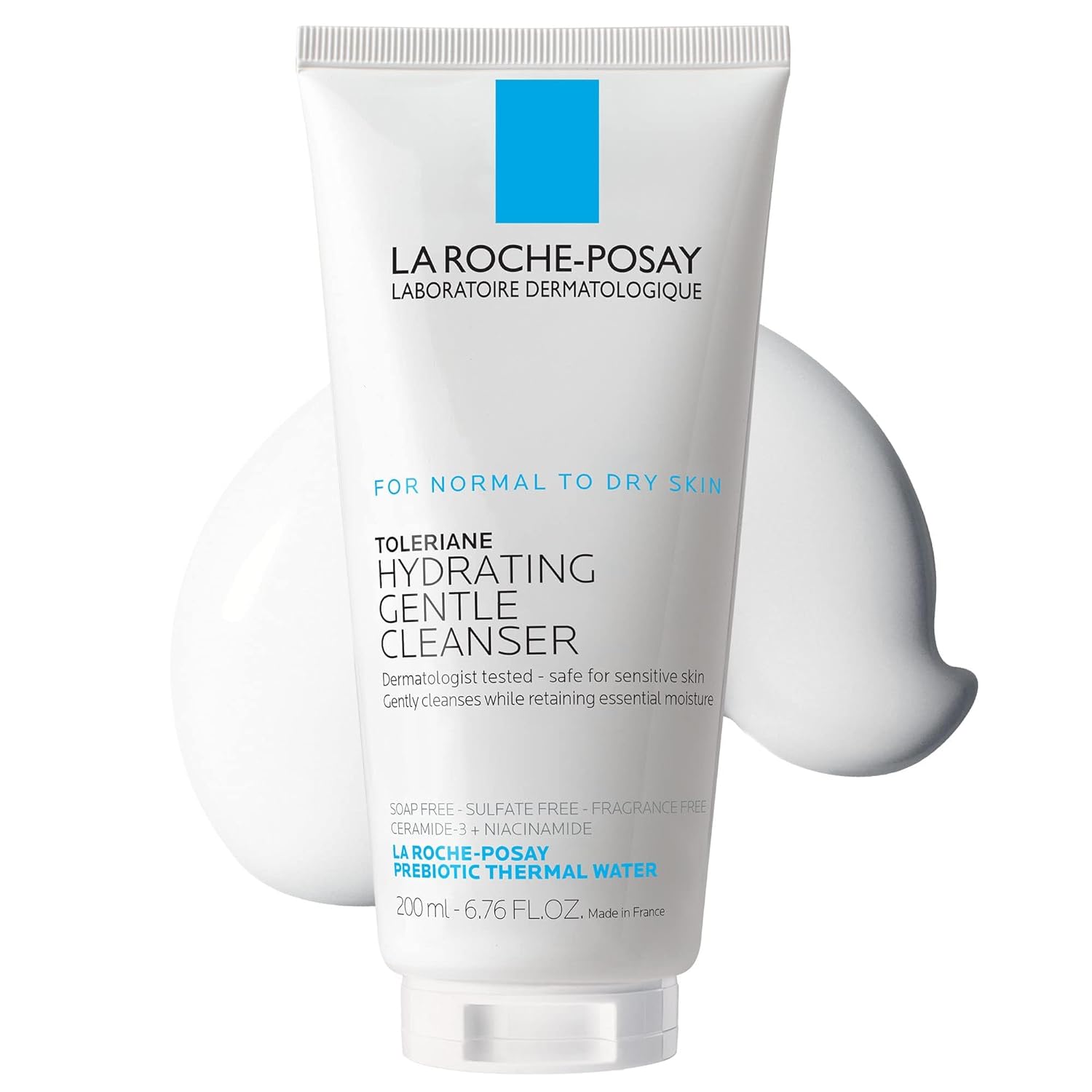 LA ROCHE POSAY TOLERIANE crema detergente viso per pelli molto sensibili e secche, non irritante, 400 ml