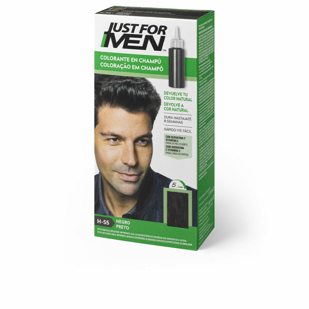JUST FOR MEN Shampoo Colorante per Capelli #Nero 30ml