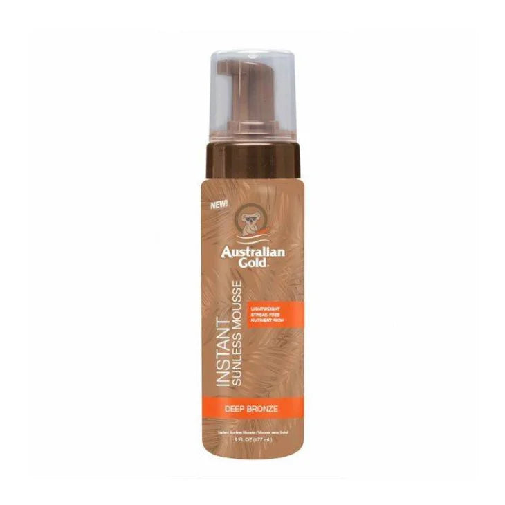 AUSTRALIAN GOLD SUNLESS INSTANT mousse abbronzante istantanea colore bronzo intenso 177 ml