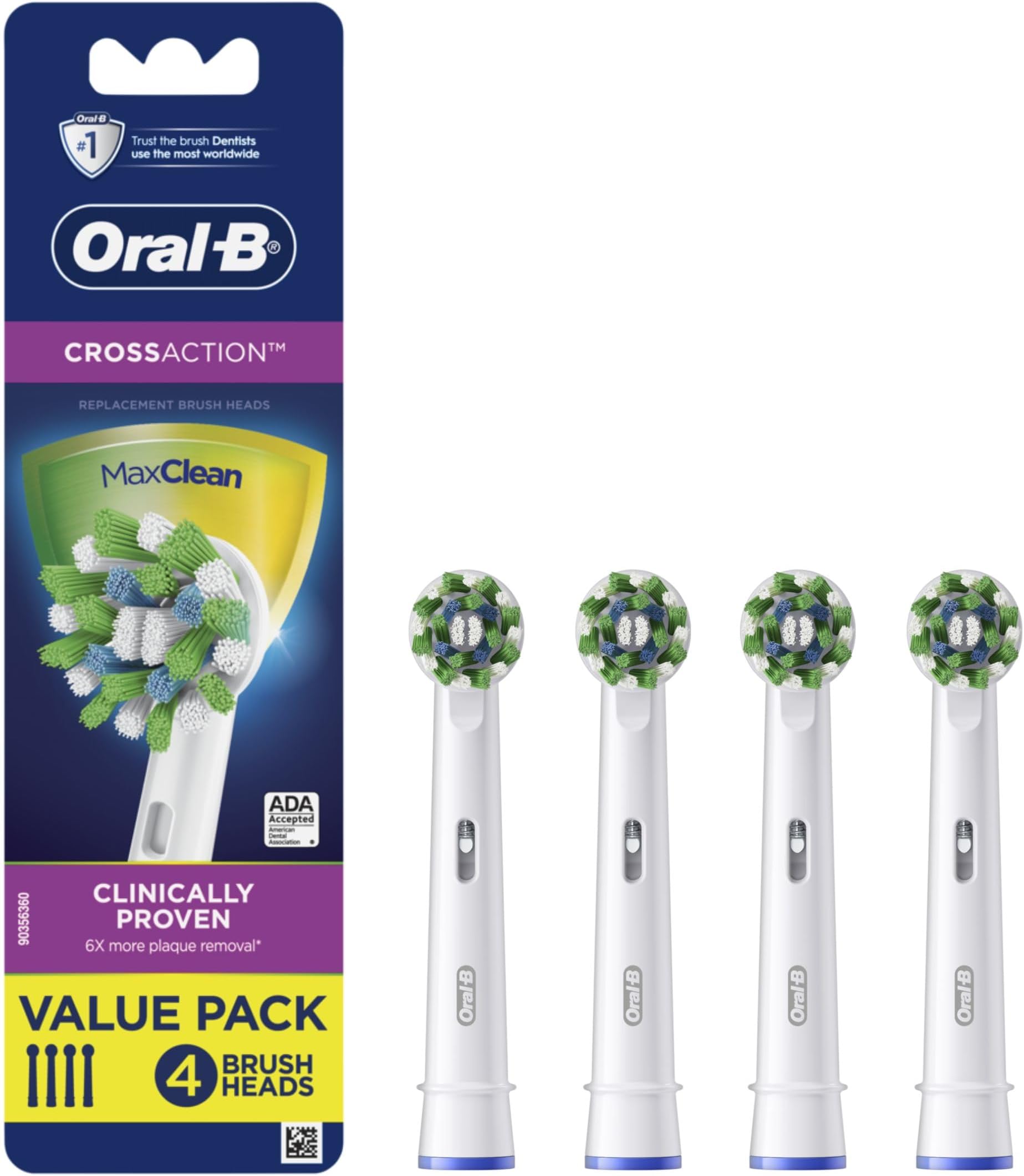 Têtes de brosse ORAL-B PRO CROSS ACTION #noir 4 pièces