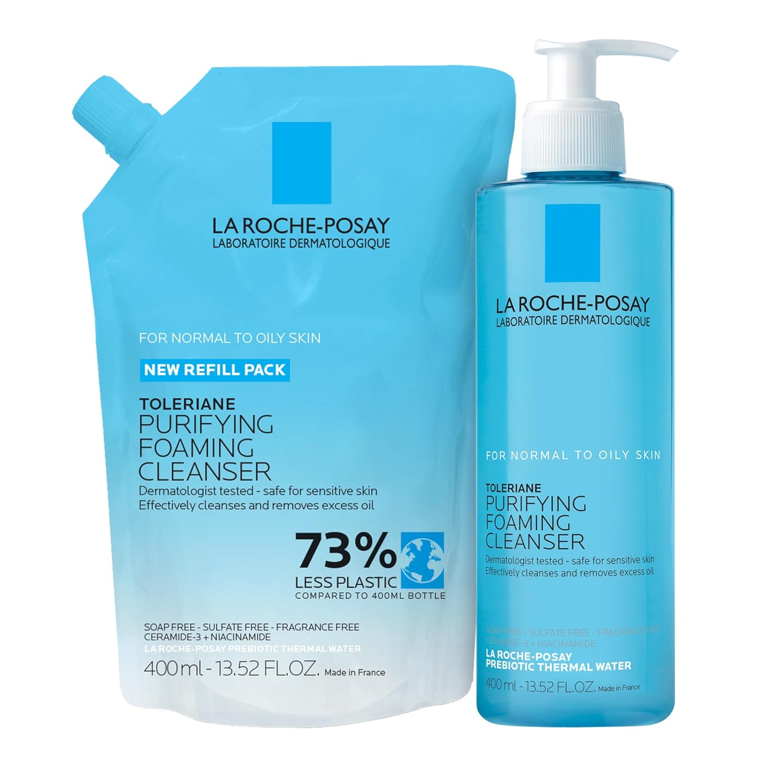 LA ROCHE POSAY TOLERIANE gel detergente schiumogeno doppia detersione 400 ml