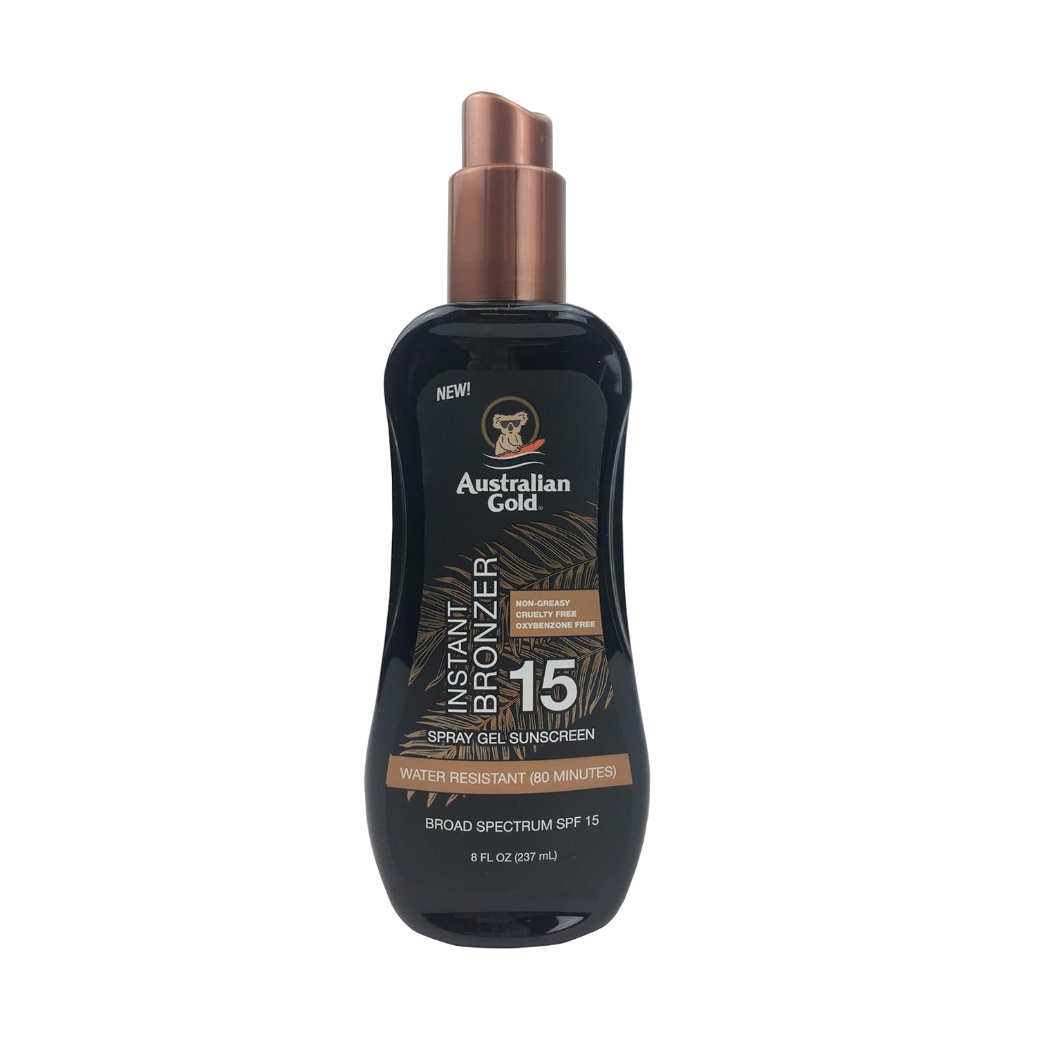 AUSTRALIAN GOLD PROTEZIONE SOLARE SPF15 spray gel con bronzer istantaneo 237 ml