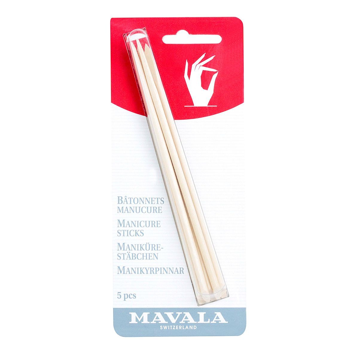 MAVALA BÂTONNETS DE MANUCURE EN BOIS D'ORANGER 5 p.