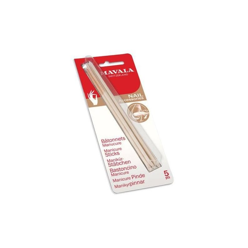 MAVALA BÂTONNETS DE MANUCURE EN BOIS D'ORANGER 5 p.