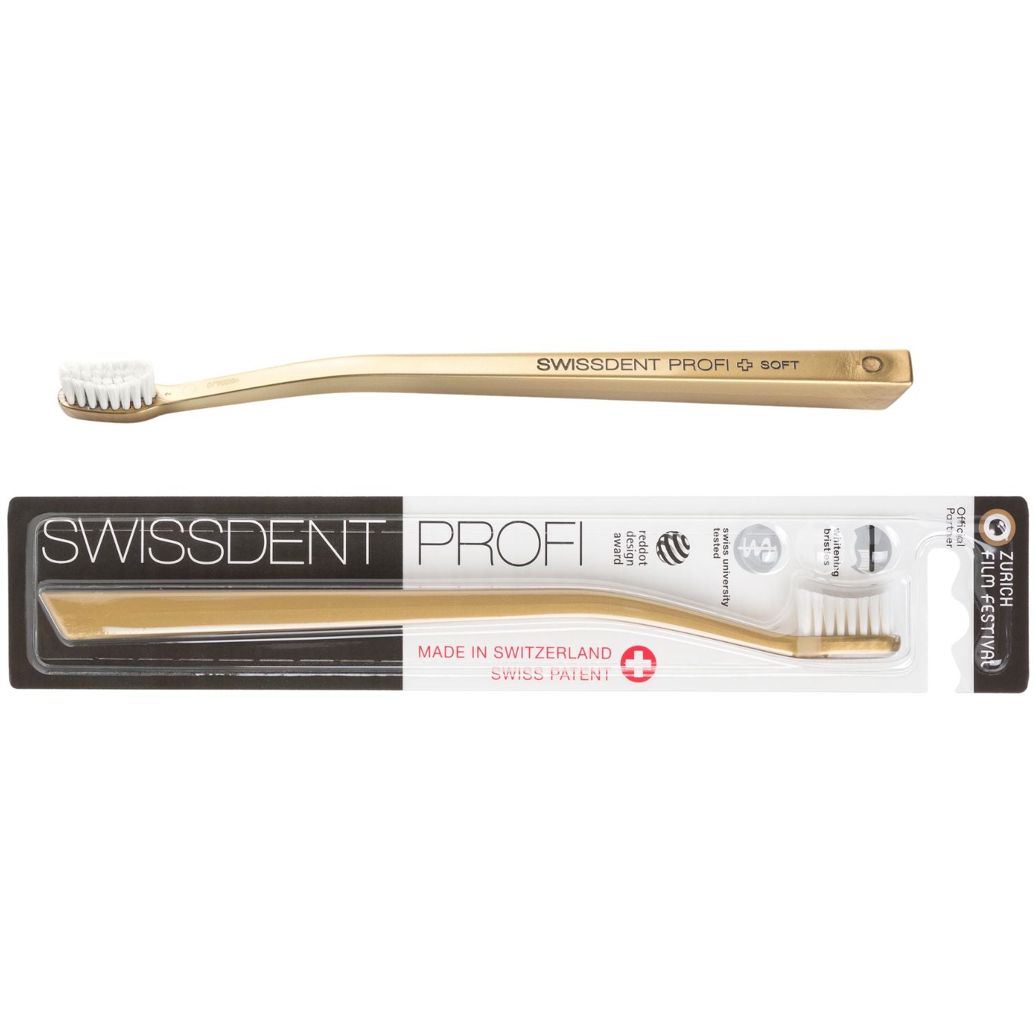 Brosse à dents SWISSDENT WHITENING CLASSIC #or 1 u