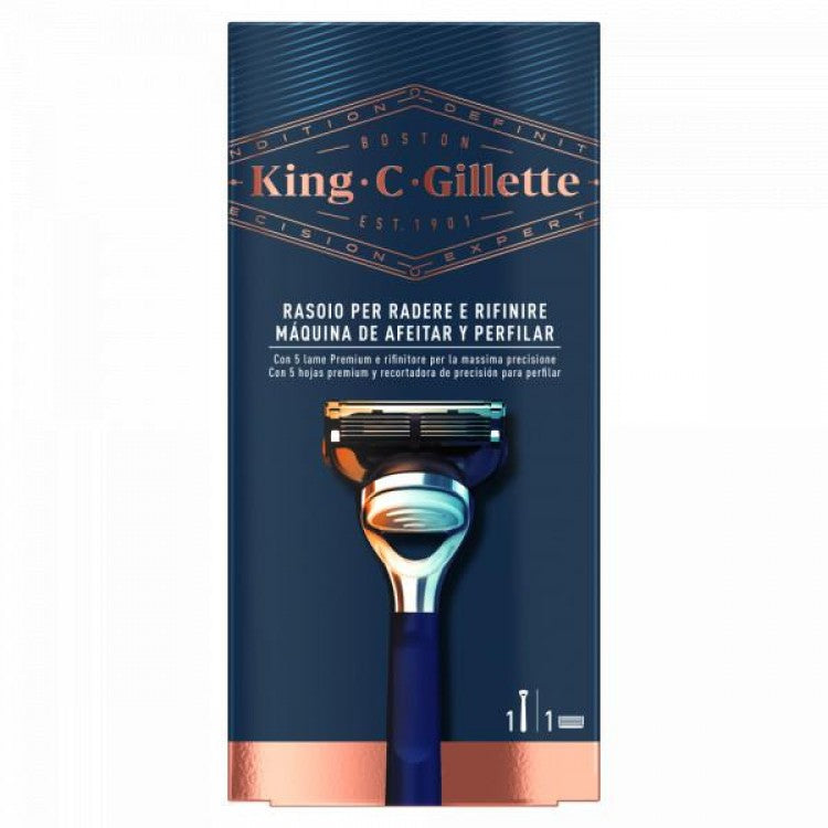 GILLETTE KING rasoio per barba e rifinitura 1 pz