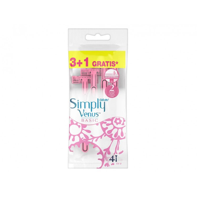 GILLETTE VENUS 2 SIMPLY BASIC rasoi usa e getta, 4 unità