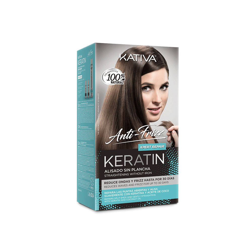 KATIVA KÉRATINE ANTI-FRISOTTIS Lissage brésilien sans fer répare les pointes 30 jours 3 u