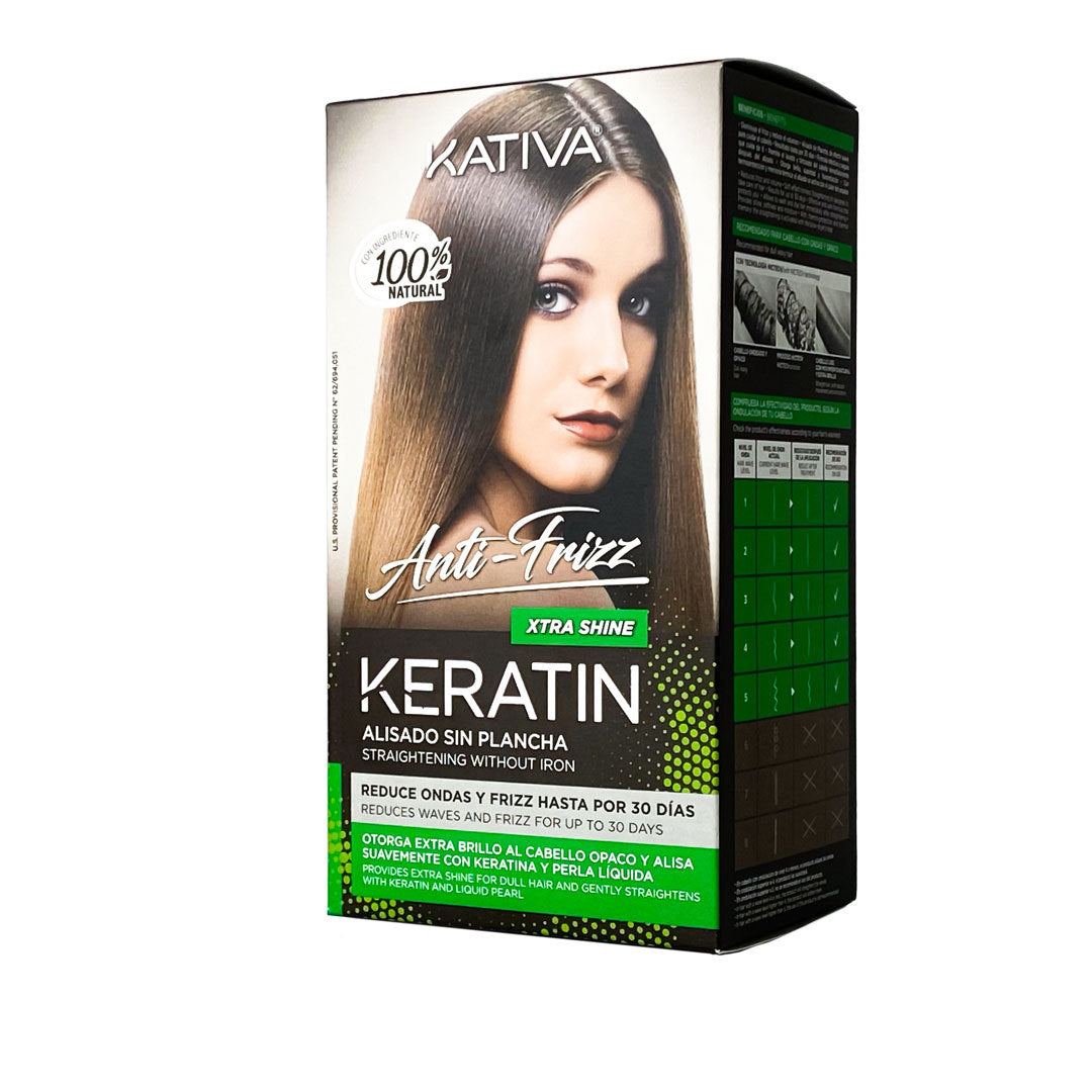 KATIVA KÉRATINE LISSAGE BRÉSILIEN ANTI-FRISOTTIS sans fer à lisser brillance intense 30 jours 3 u