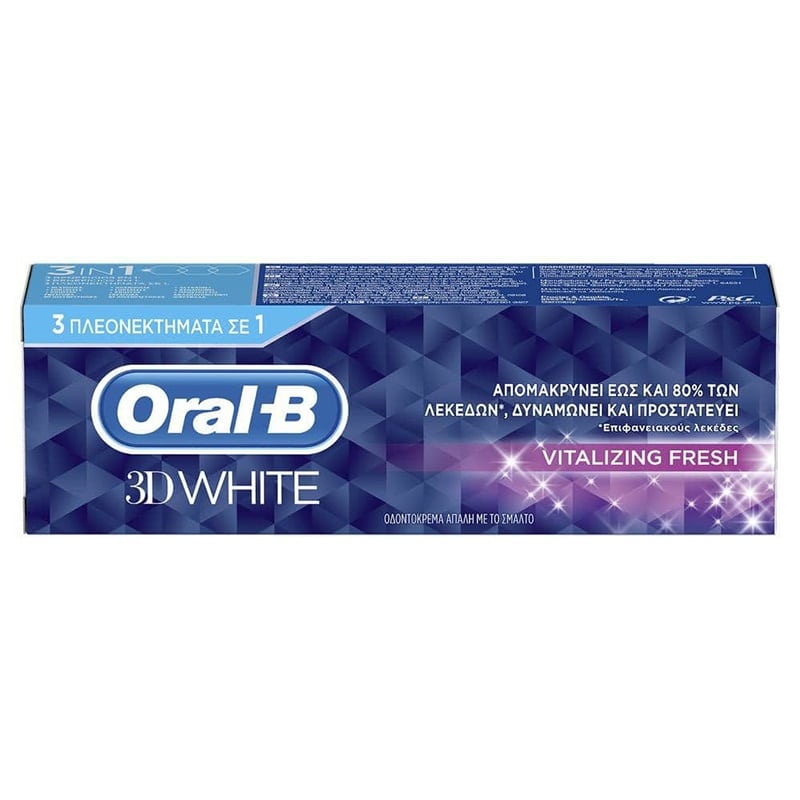 ORAL-B 3D WHITE BLANCHISSEUR REVITALISANT dentifrice 75 ml