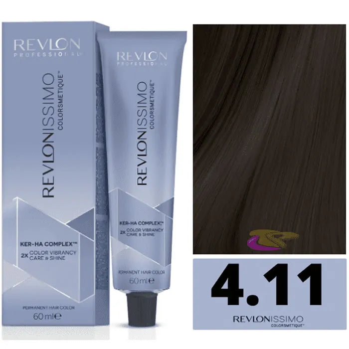 REVLONISSIMO COLORSMETIQUE #4,11-châtain moyen cendré intense 60 ml
