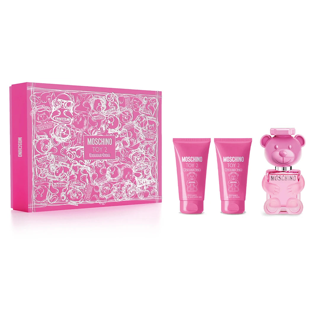 MOSCHINO TOY 2 BUBBLE GUM COFFRET 3 pièces