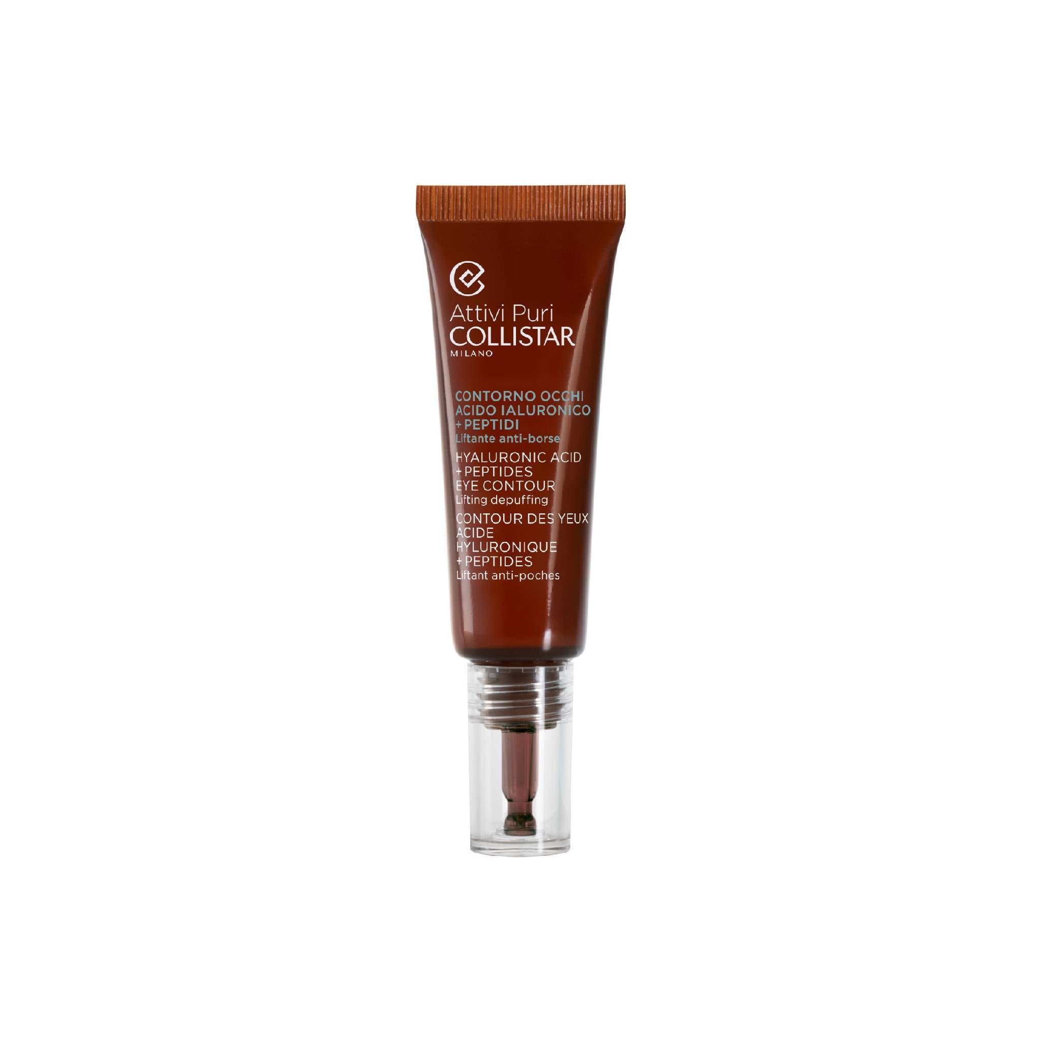 COLLISTAR ATTIVI PURI contorno occhi acido ialuronico + peptidi 15 ml