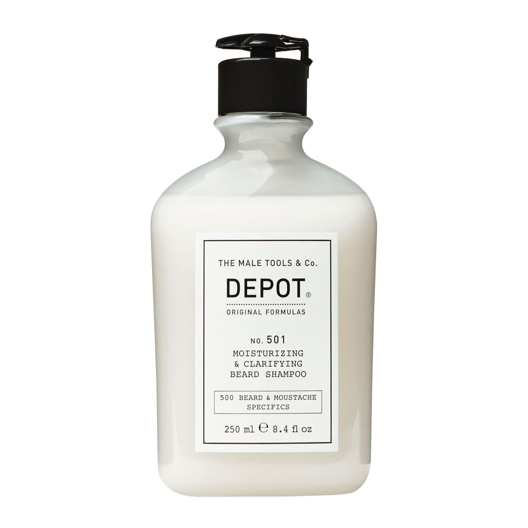 DEPOT BEARD & MUSTACHE Nº501 shampoo barba idratante e purificante 250 ml