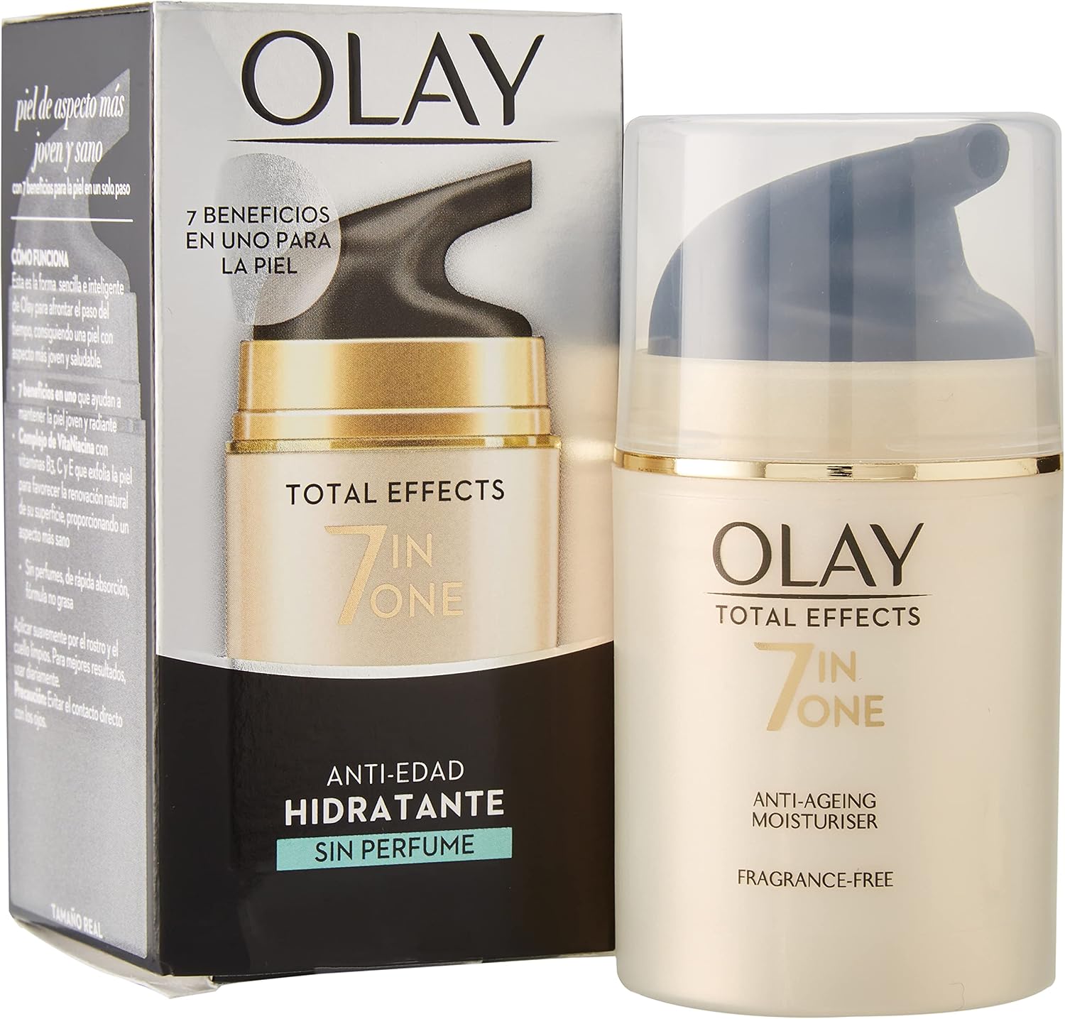 OLAY TOTAL EFFECTS anti-edad hidratante sin perfume 50 ml