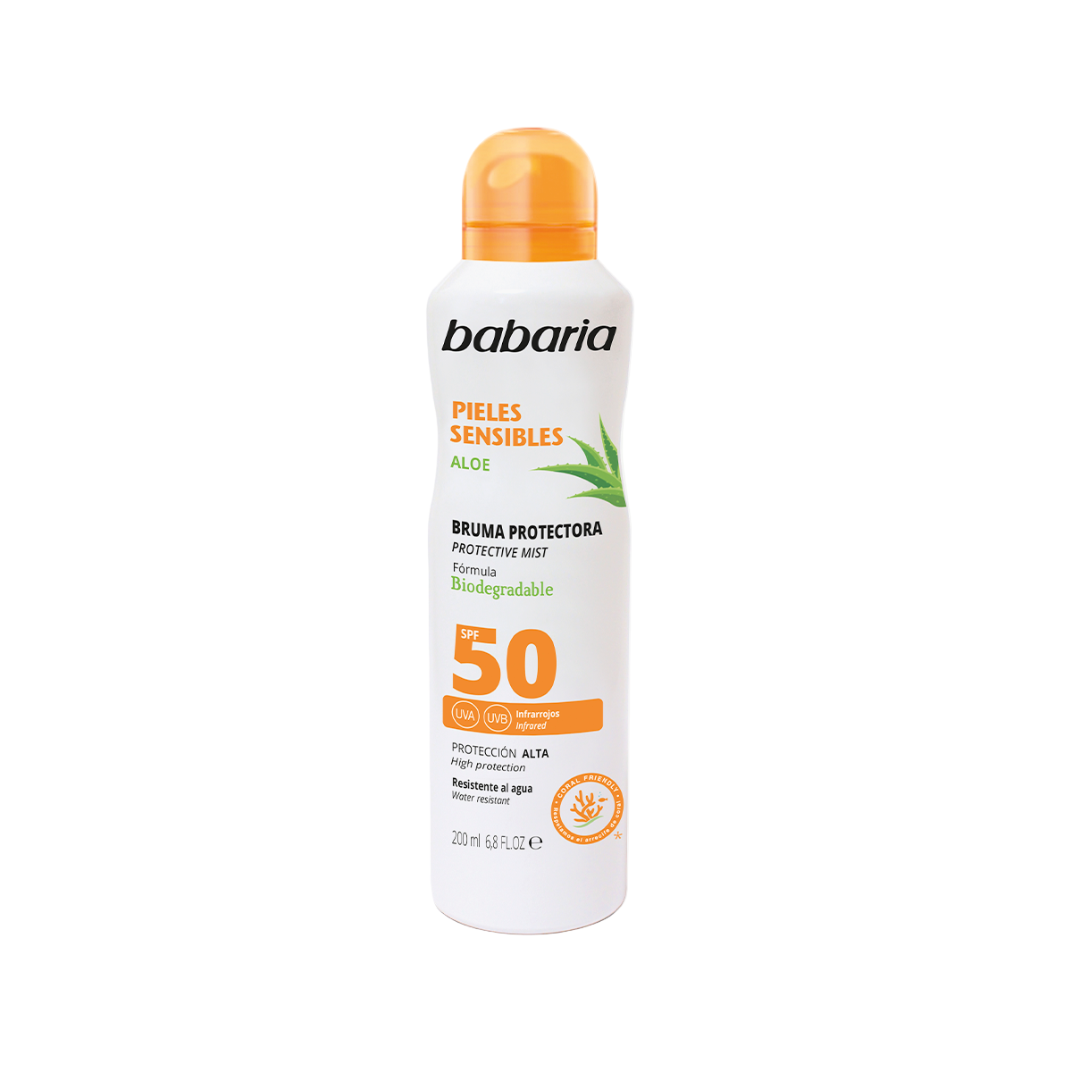BABARIA SENSITIVE SKIN SOLAR protective mist SPF50 200 ml