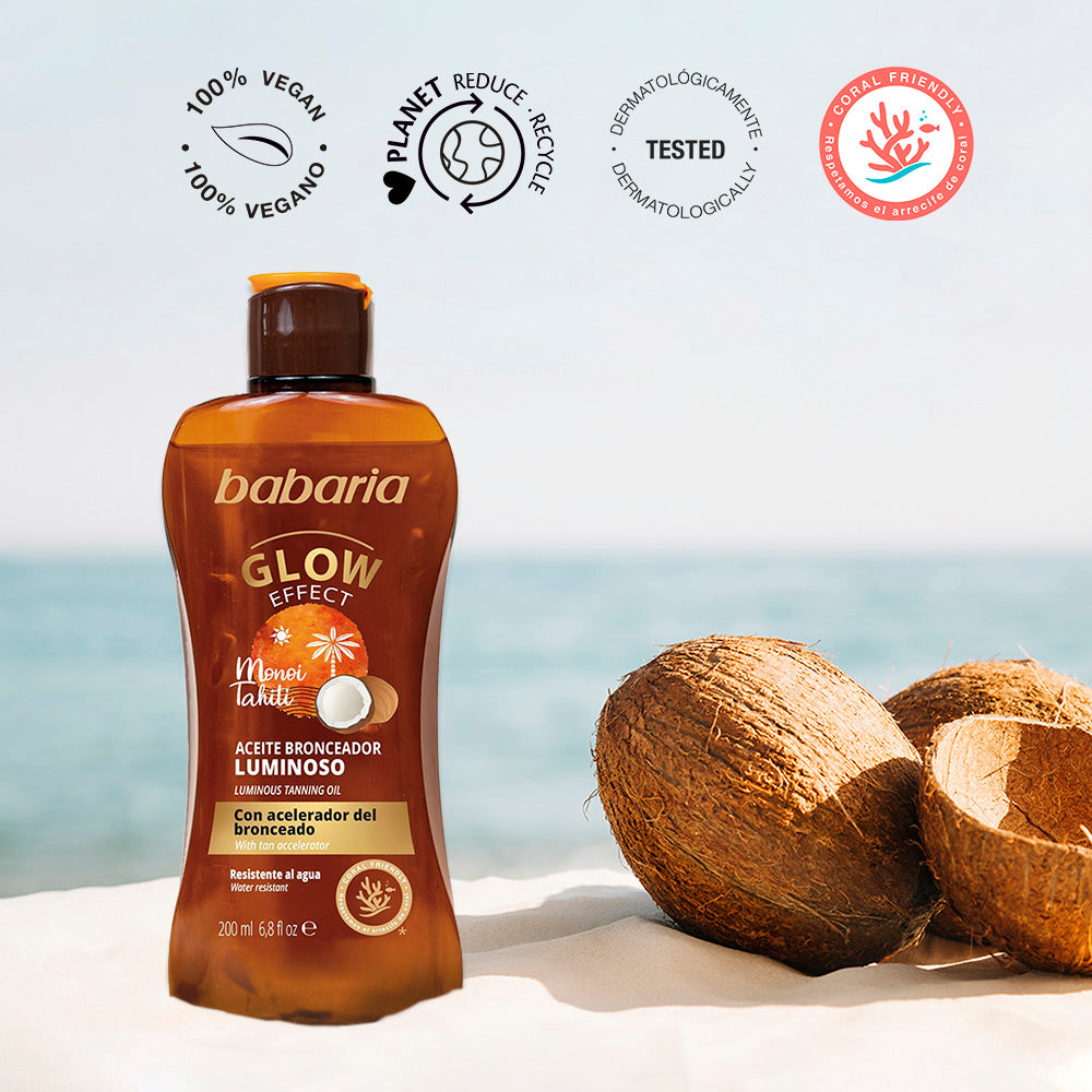 BABARIA SOLAR ACEITE LUMINOSO bronceador SPF0 200 ml