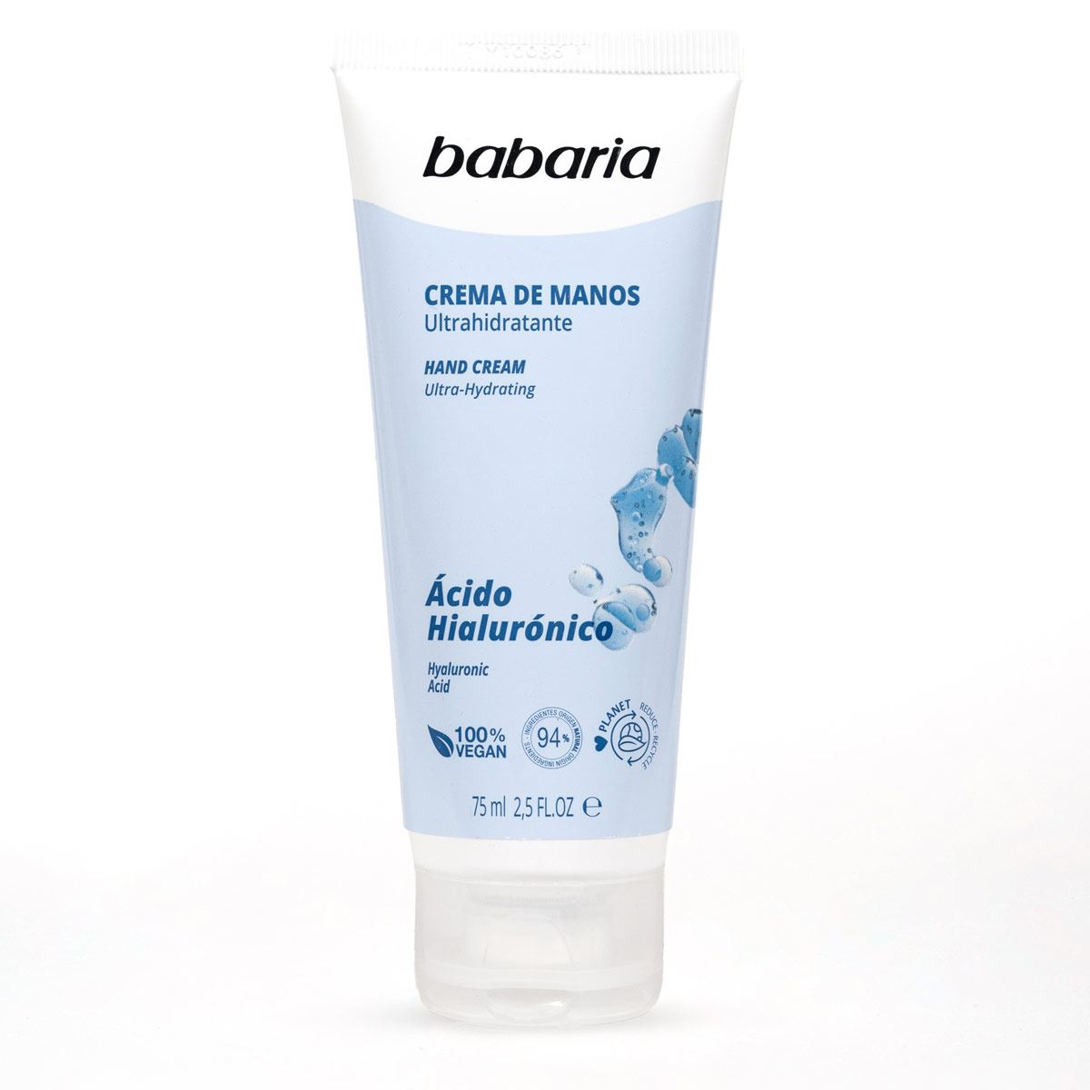 BABARIA HYALURONIC ACID ultra-hydrating hand cream 75 ml