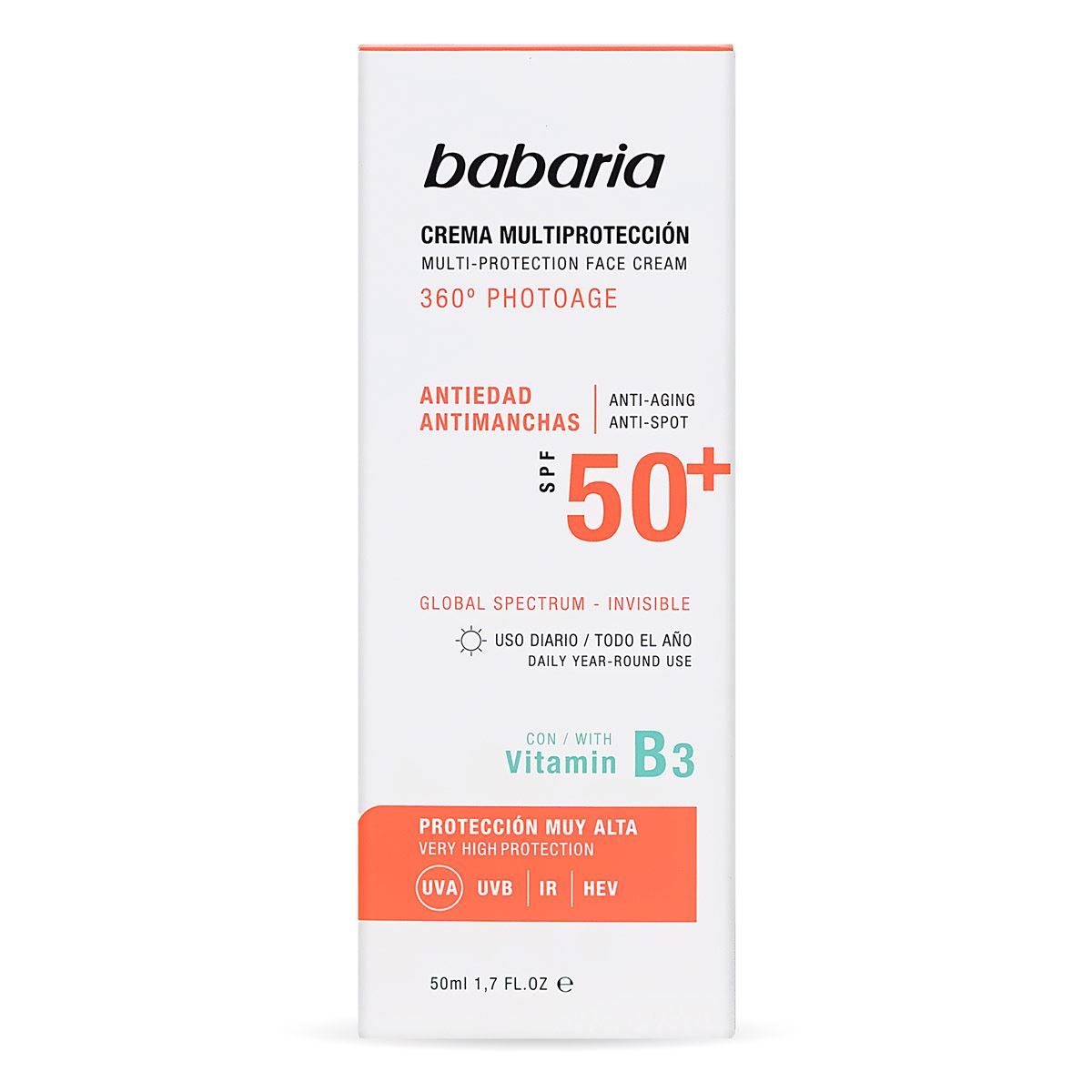 BABARIA SOLARE MULTIPROTEZIONE crema antimacchie SPF50+ 50 ml