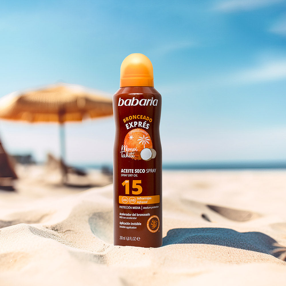 BABARIA BRONCEADO EXPRÉS aceite seco spray SPF15 200 ml