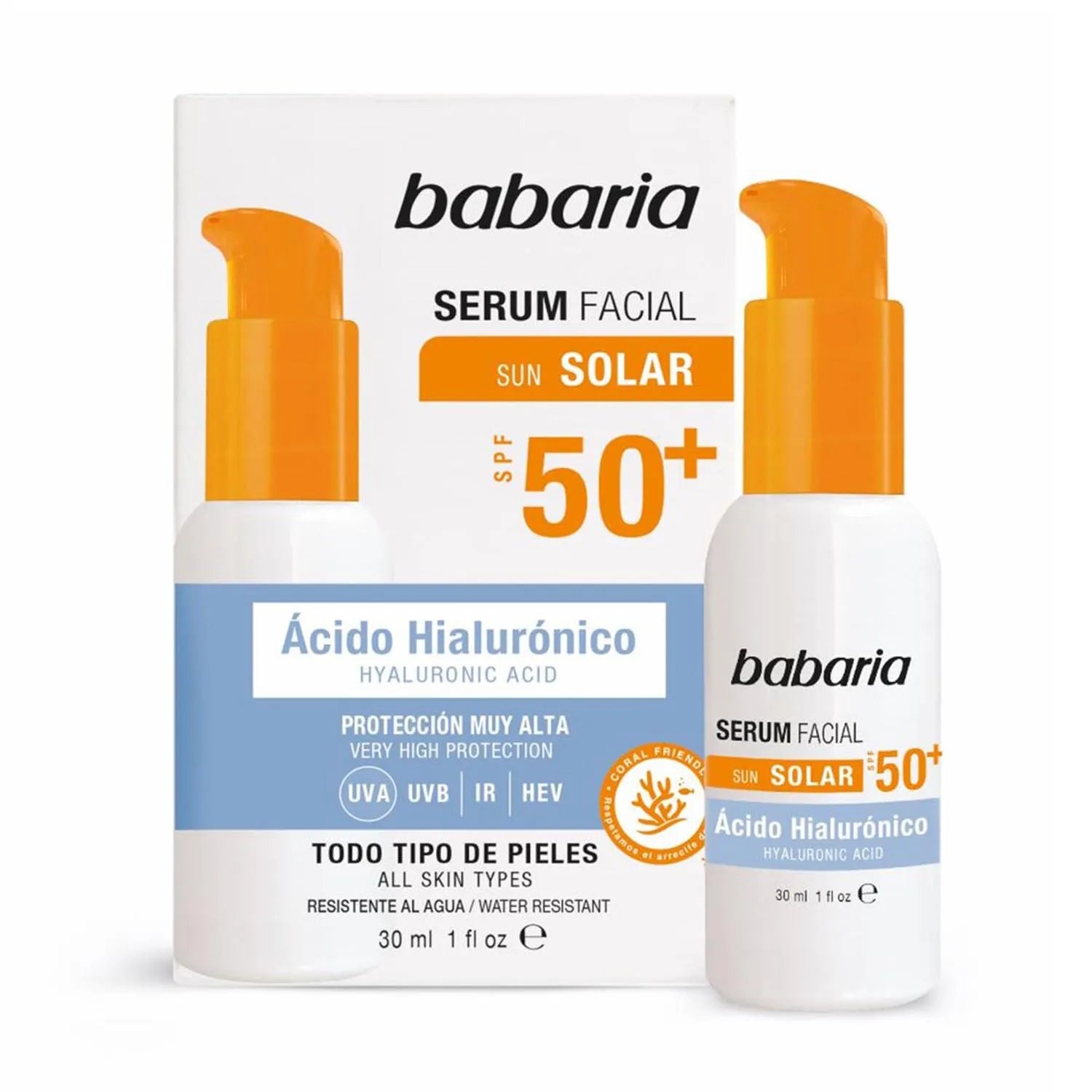 BABARIA SIERO VISO SOLARE ACIDO IALURONICO SPF50+ 30 ml