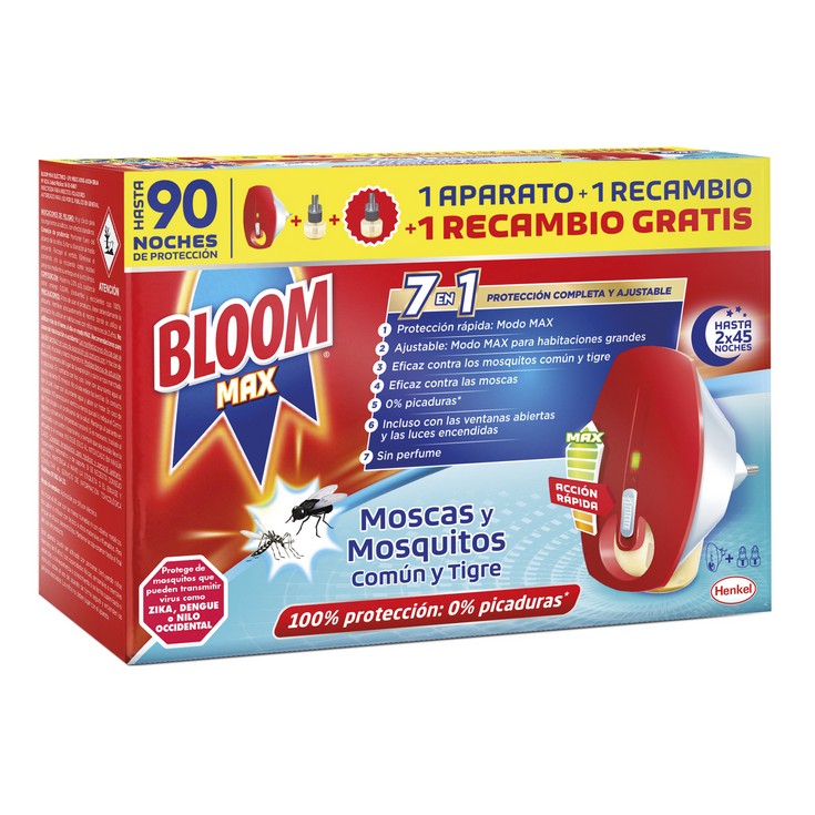 BLOOM MAX FLIES &amp; MOSQUITOES electric apt. + 2 recharges