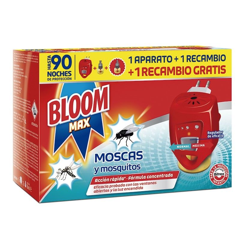 BLOOM MAX FLIES &amp; MOSQUITOES electric apt. + 2 recharges