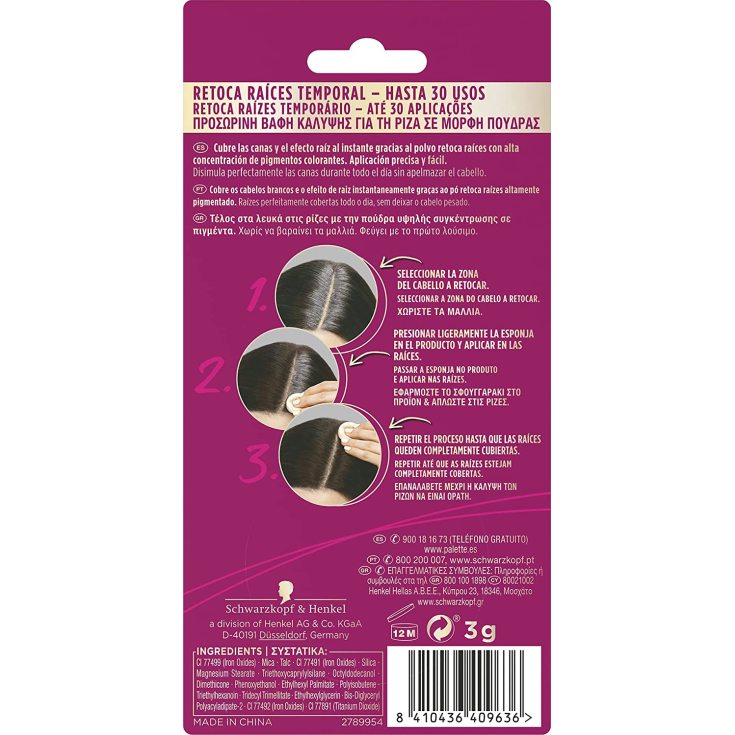 PALETTE ROOT RETOUCH COMPACT ritocca le radici #castane 3 gr