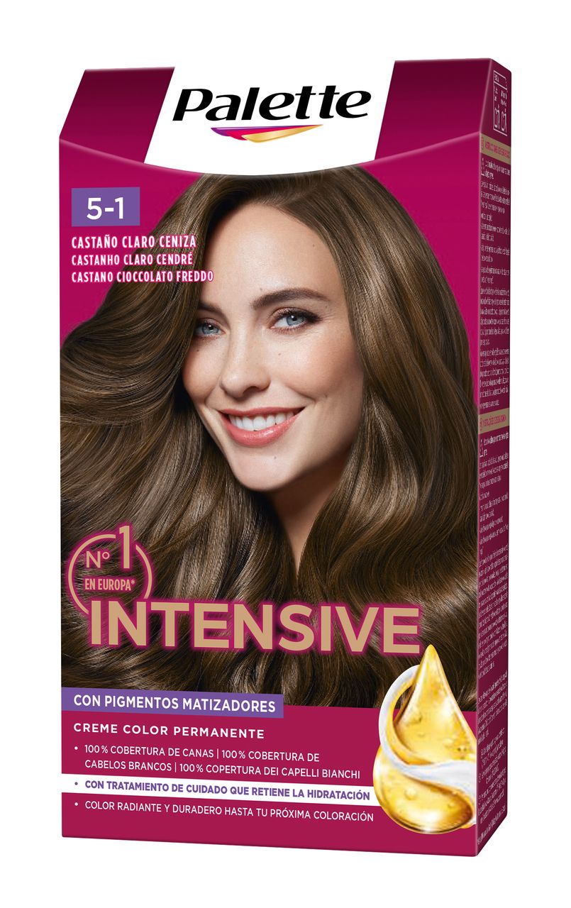 Tinta permanente PALETTE INTENSIVE #5.1-castano cenere chiaro 1 pezzo
