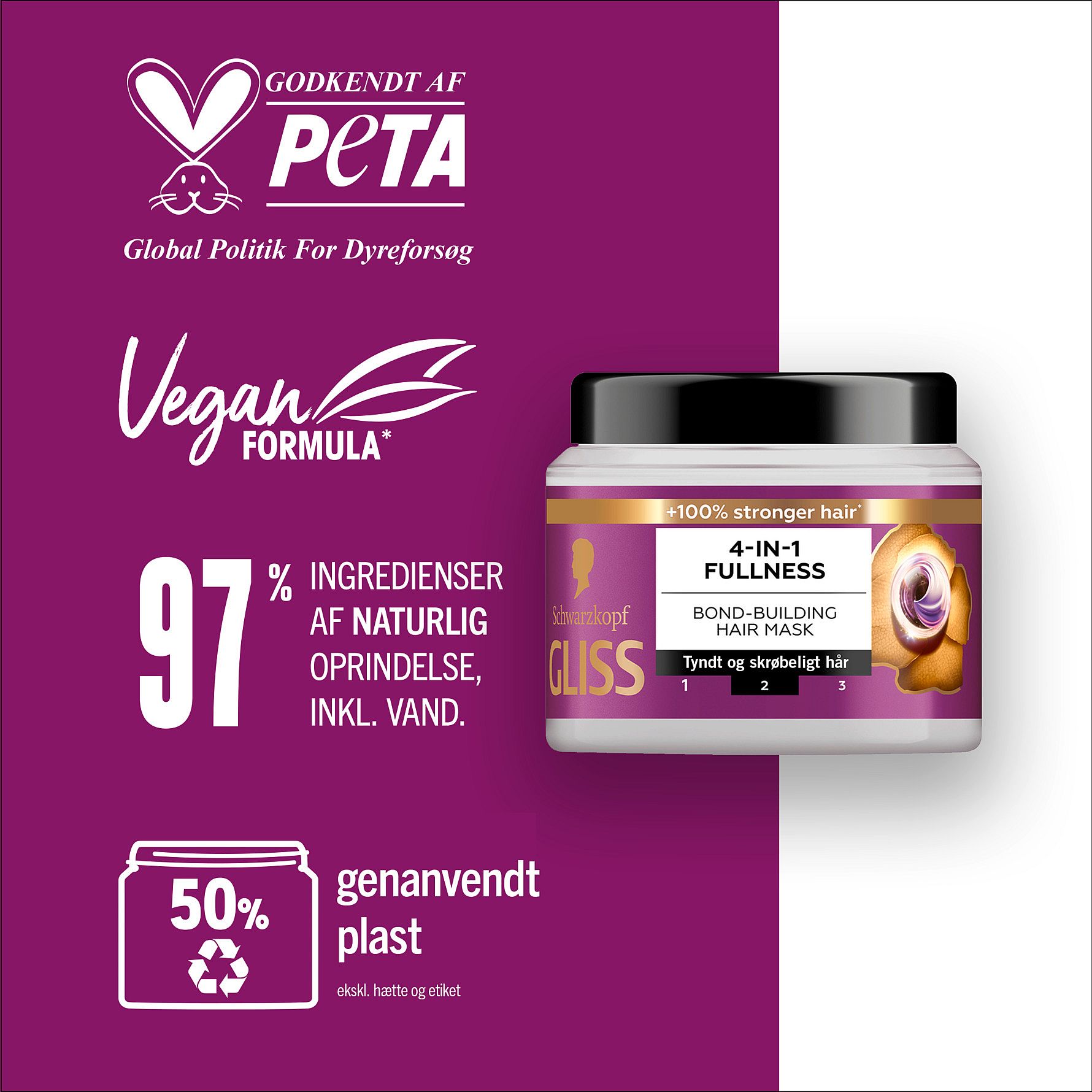 SCHWARZKOPF MASS MARKET GLISS FULL HAIR WONDER mask 400 ml