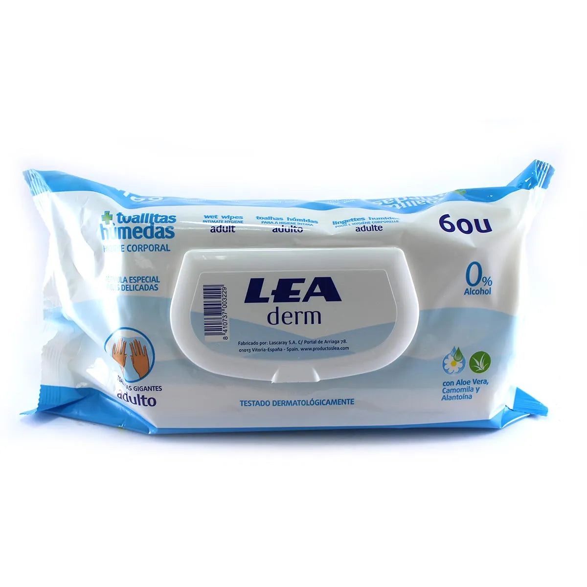 Lingettes hygiéniques pour adultes LEA SOFT & CARE 64 unités