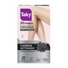 Bandes de cire dépilatoire corps au charbon actif TAKY 20 unités