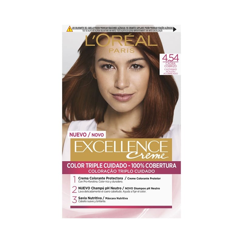 L'ORÉAL PARIS EXCELLENCE Tinta in crema #4.54-mogano ramato castano 192 ml