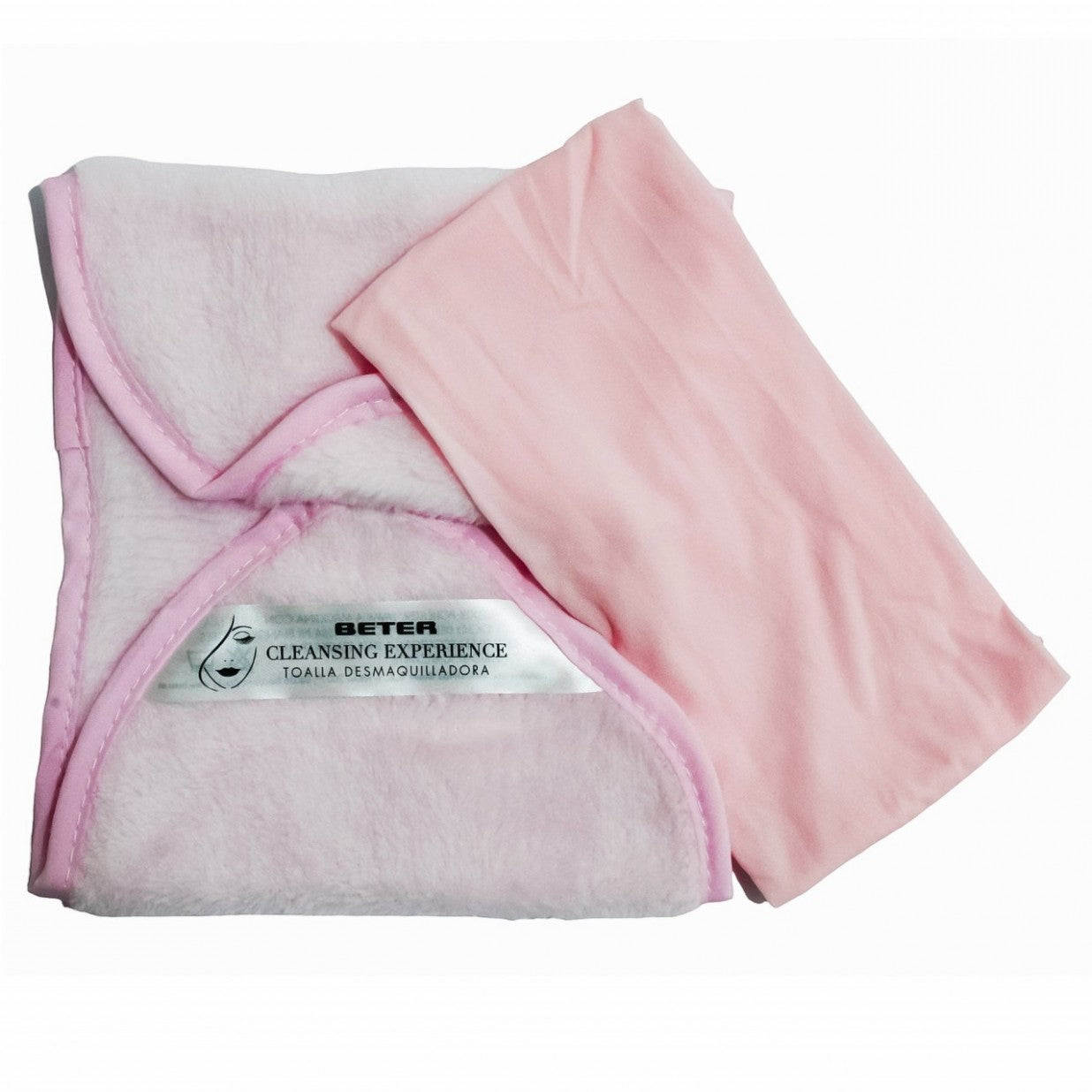 BETER CLEANSING EXPERIENCE toalla desmaquilladora + banda cabello 2 u