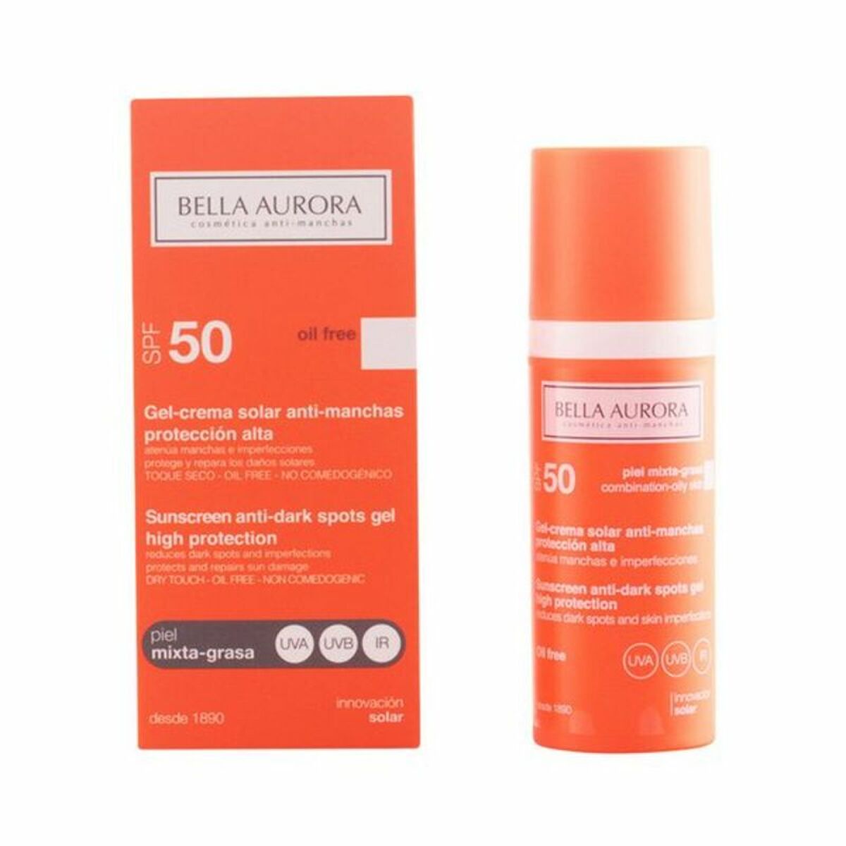 BELLA AURORA SOLAR gel anti-taches mixtes/grasses SPF50 50 ml