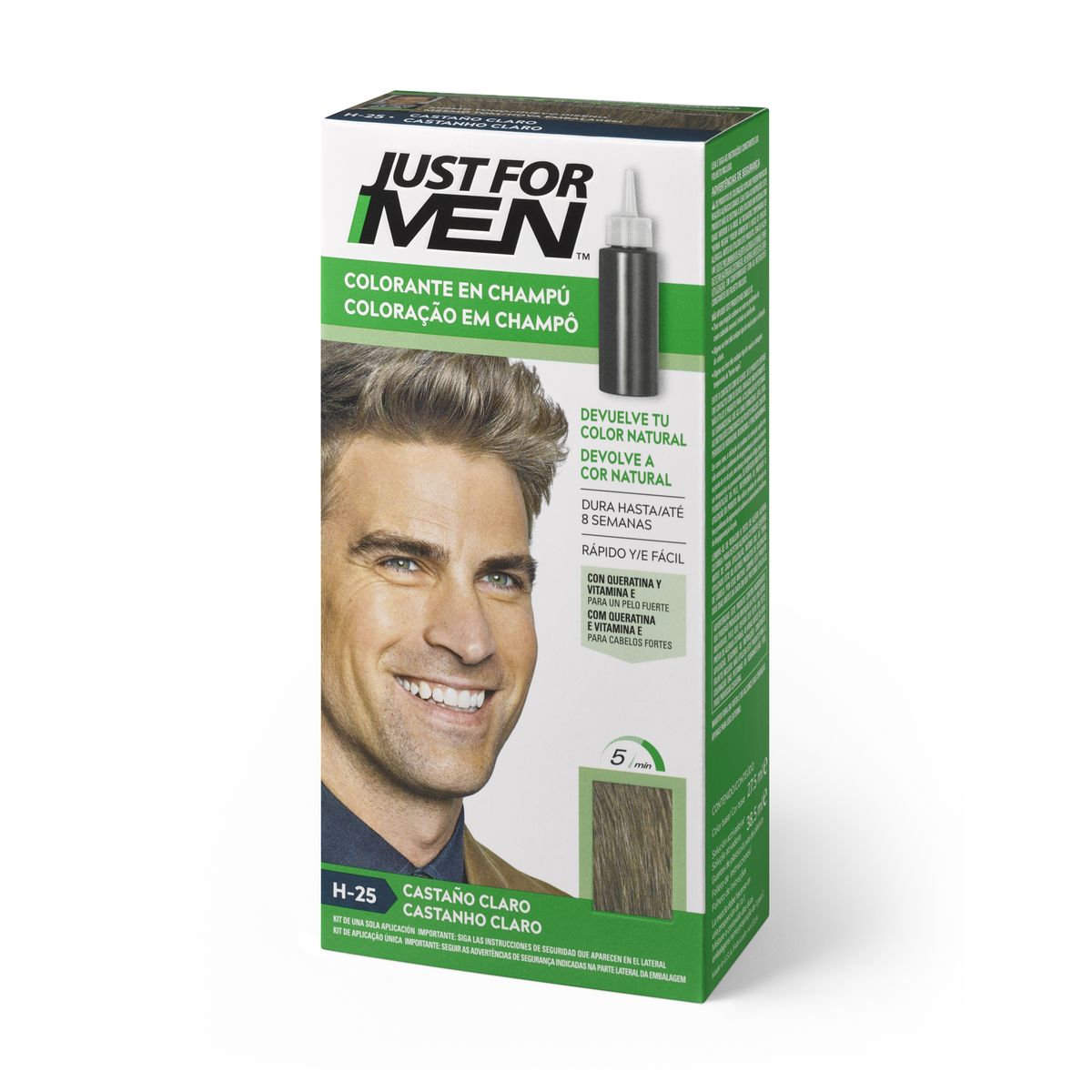 JUST FOR MEN COLORANTE in shampoo #castano chiaro 30 ml