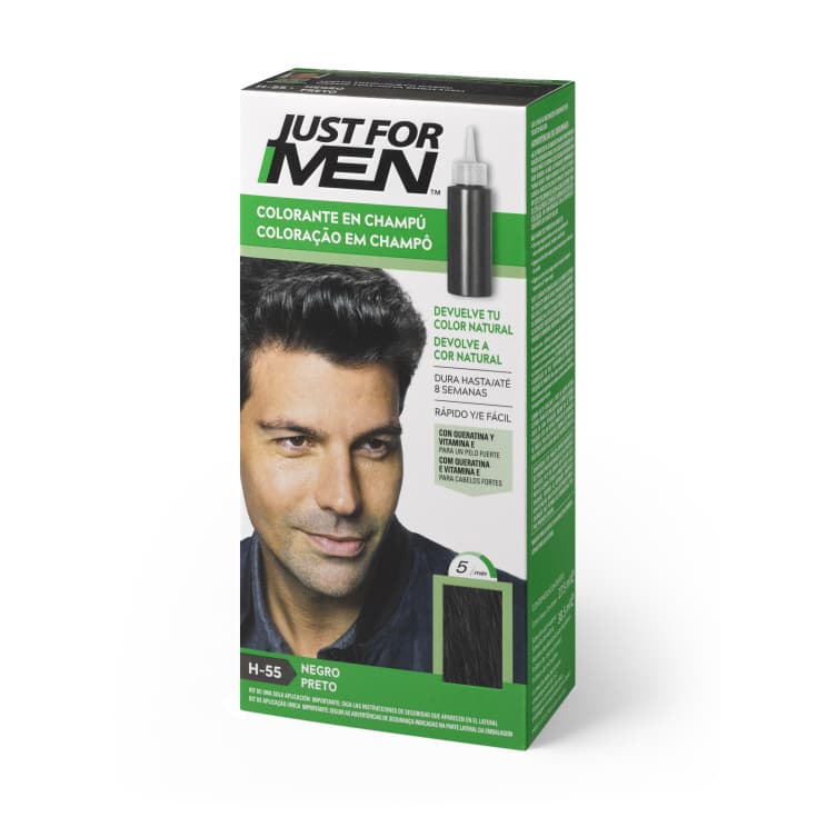 JUST FOR MEN Shampoo Colorante per Capelli #Nero 30ml
