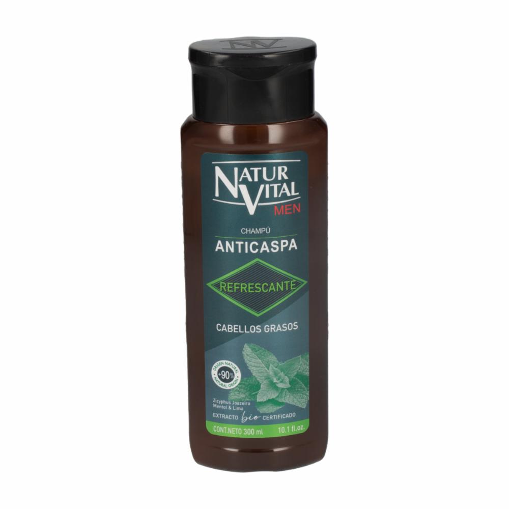 NATUR VITAL SHAMPOOING ANTIPELLICULAIRE RAFRAÎCHISSANT HOMME pour cheveux gras 300 ml